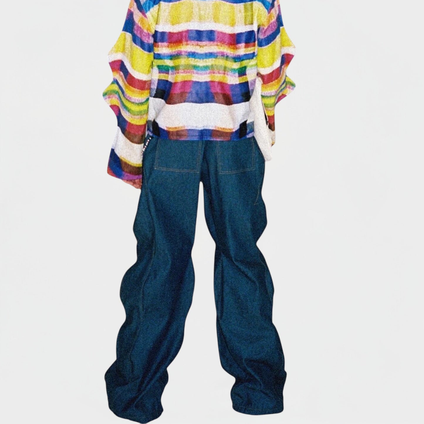 WAVY BAGGY PINCHED JEANS IN BLUE