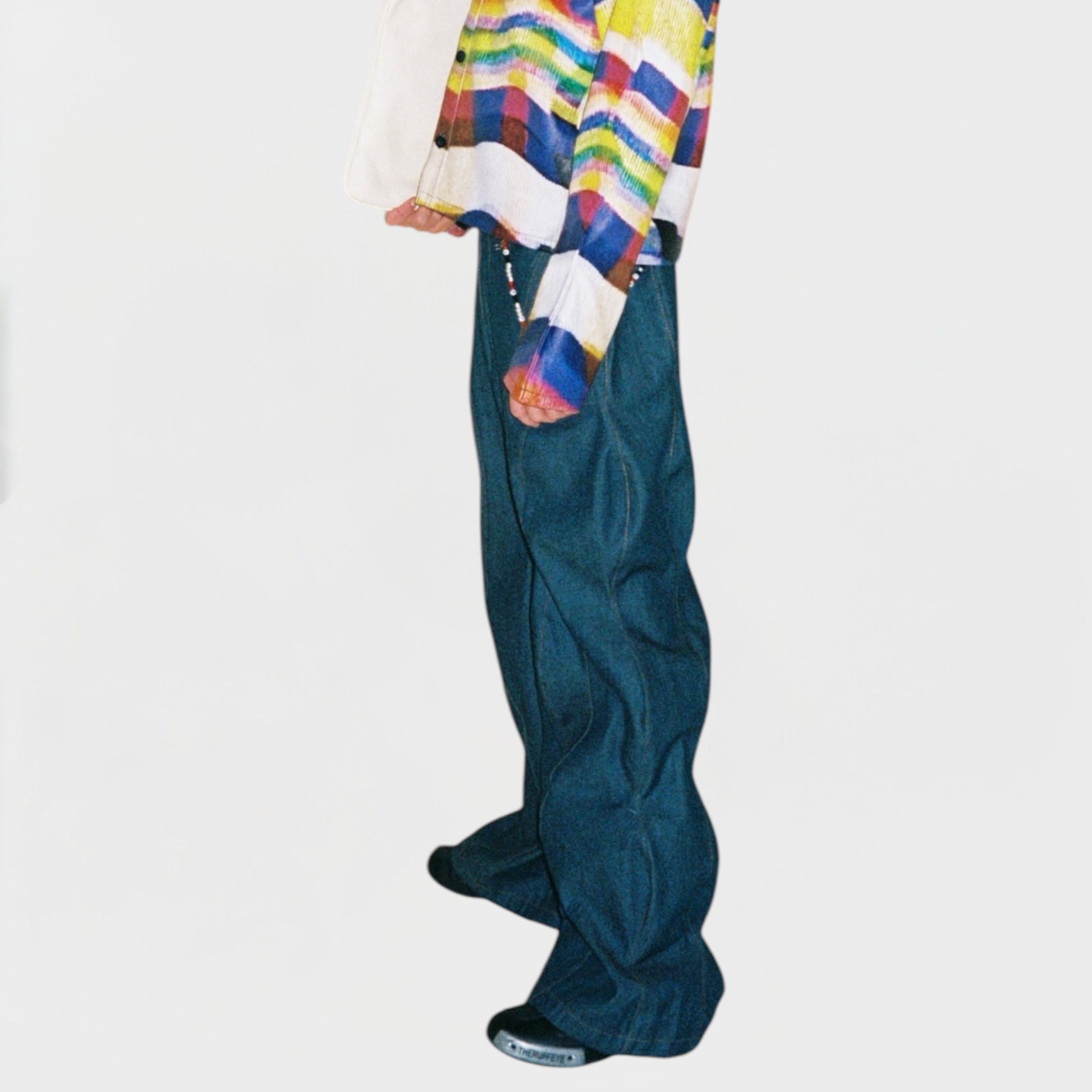 WAVY BAGGY PINCHED JEANS IN BLUE