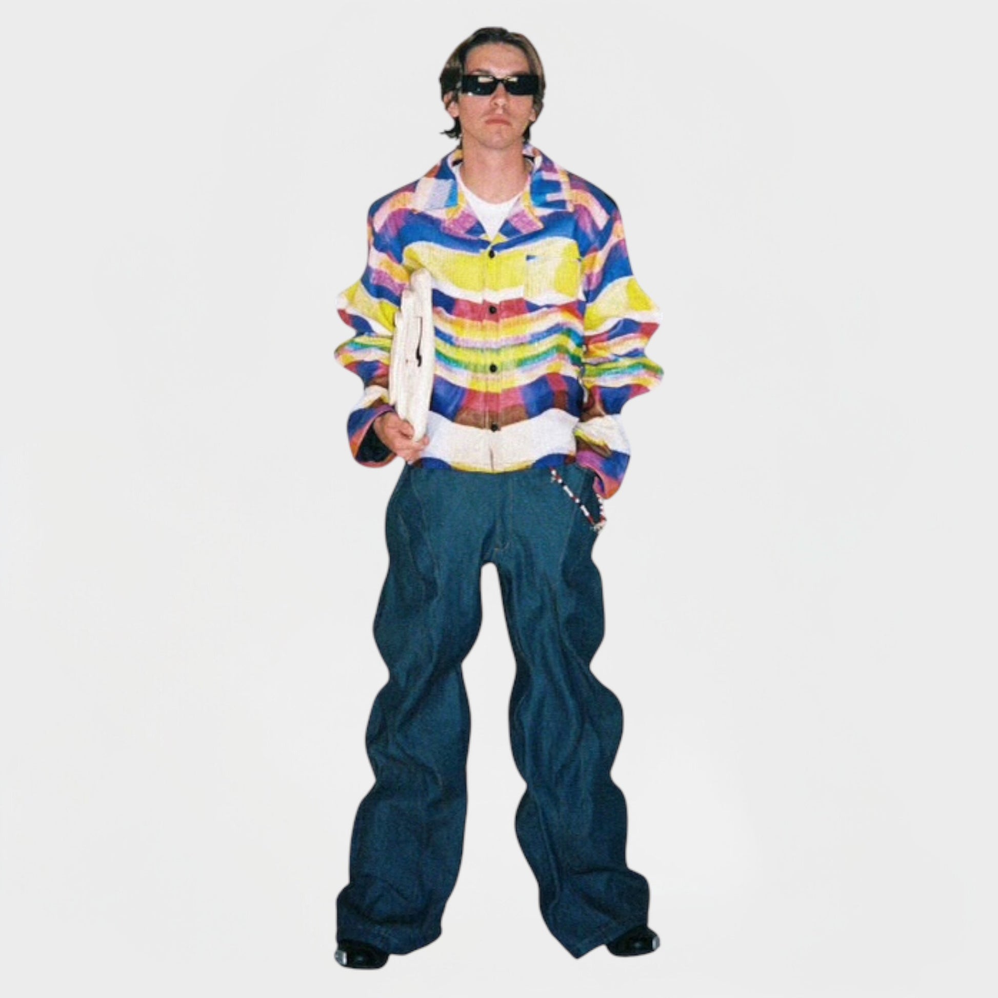 WAVY BAGGY PINCHED JEANS IN BLUE