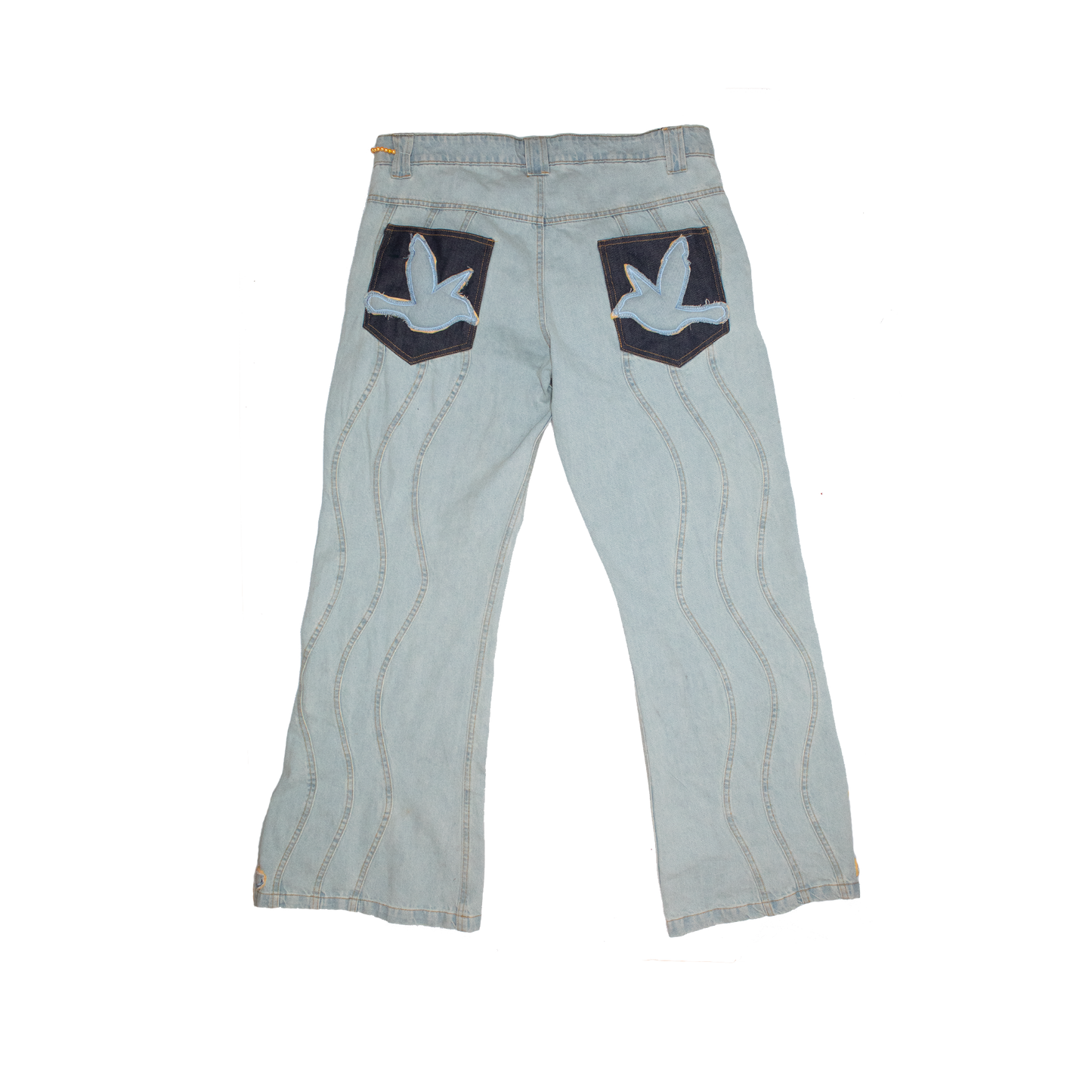 BAGGY UTILITY POCKET JEANS IN LIGHT BLUE