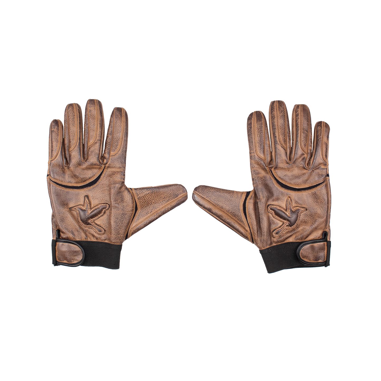 RUSTED LEATHER GLOVES IN BROWN